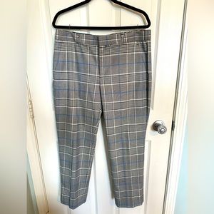 Banana Republic Size 12R Mid-Rise Plaid Ankle Length Pant